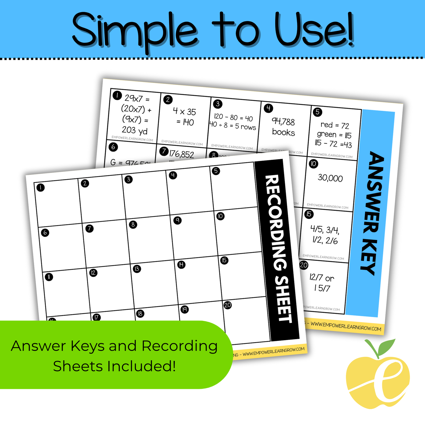 4th Grade State Test Prep Math Bundle – Jeopardy Review Game & Task Cards