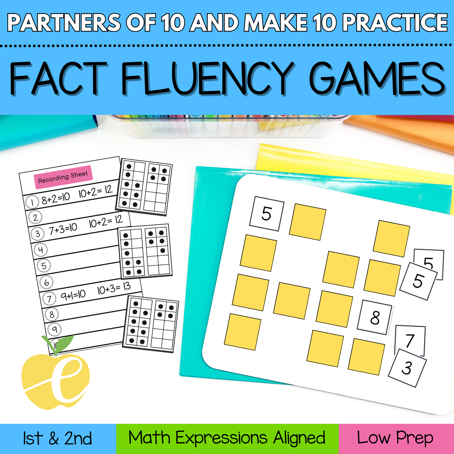 Addition Fluency within 10 Games | Math Game Bundle for 1st & 2nd Grade