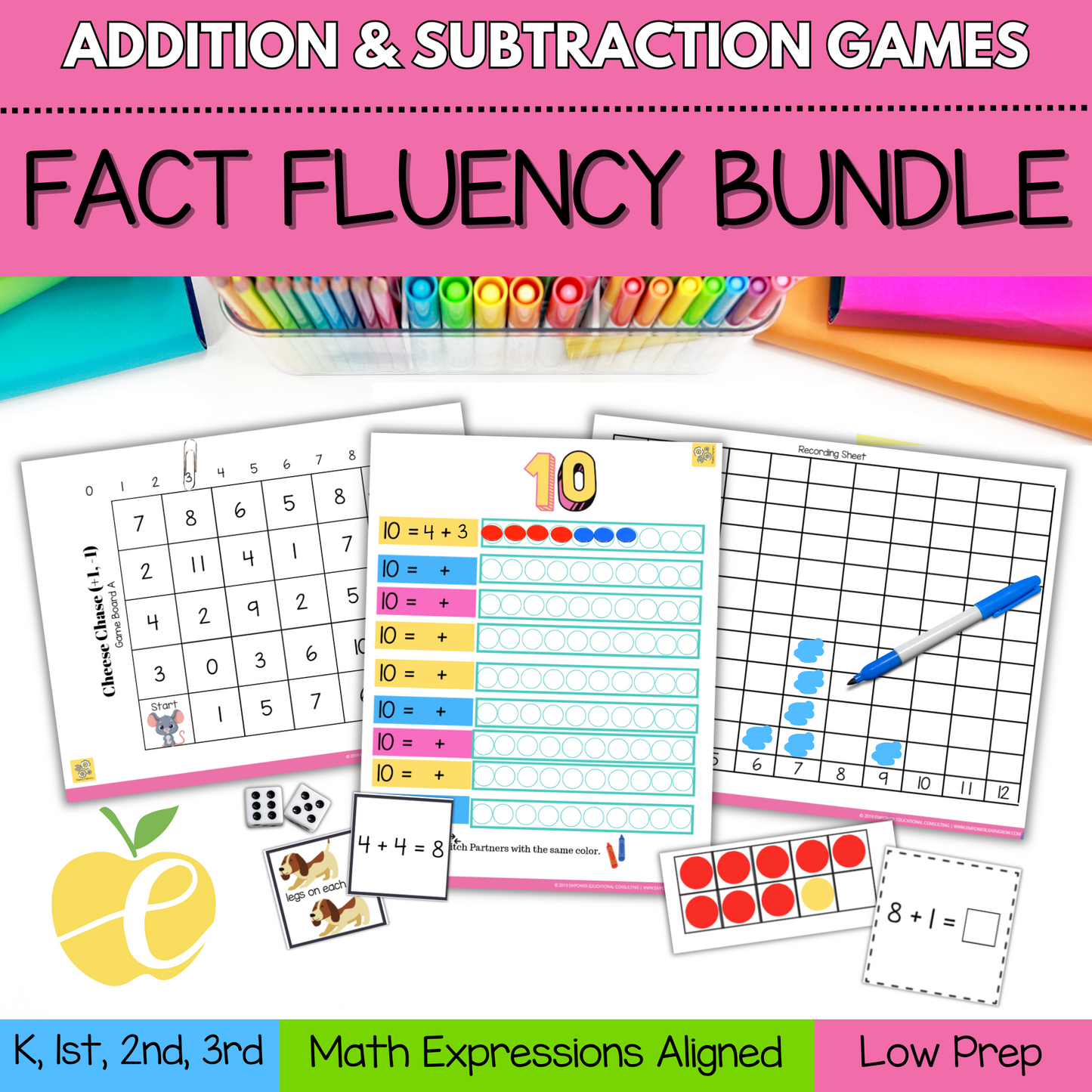 Fluency Factory Games: Addition and Subtraction Math Games for K-3 Students