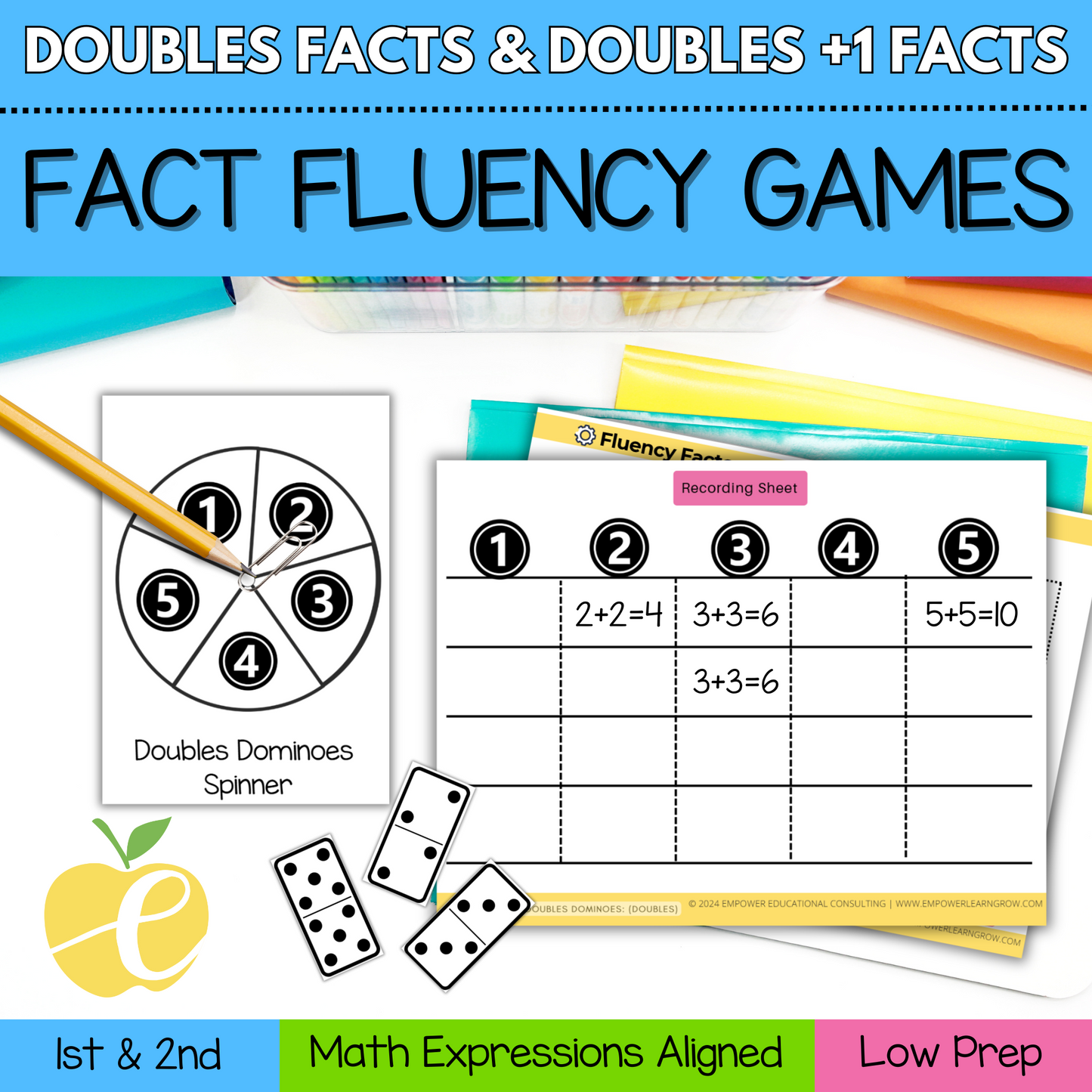 Doubles Facts & Doubles +1 Facts Games for 1st & 2nd Grade