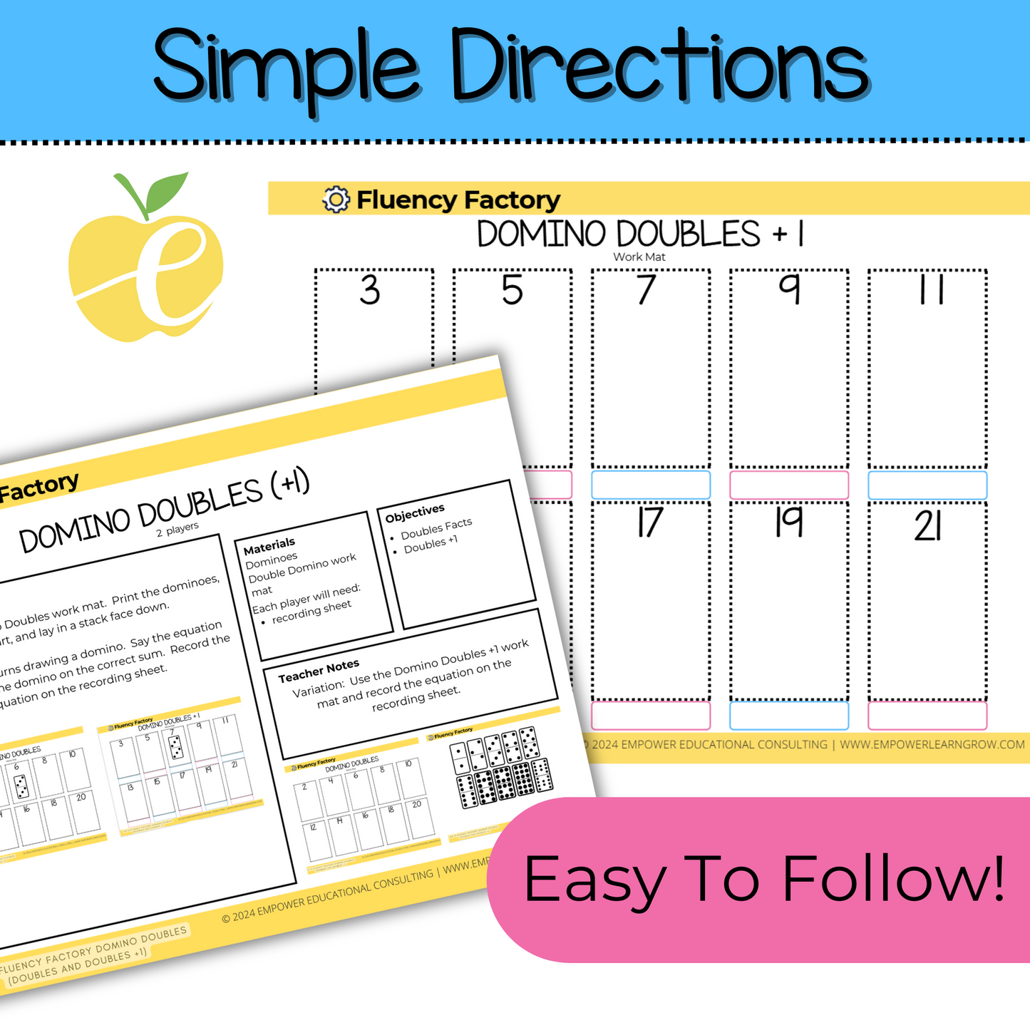 Doubles Facts & Doubles +1 Facts Games for 1st & 2nd Grade