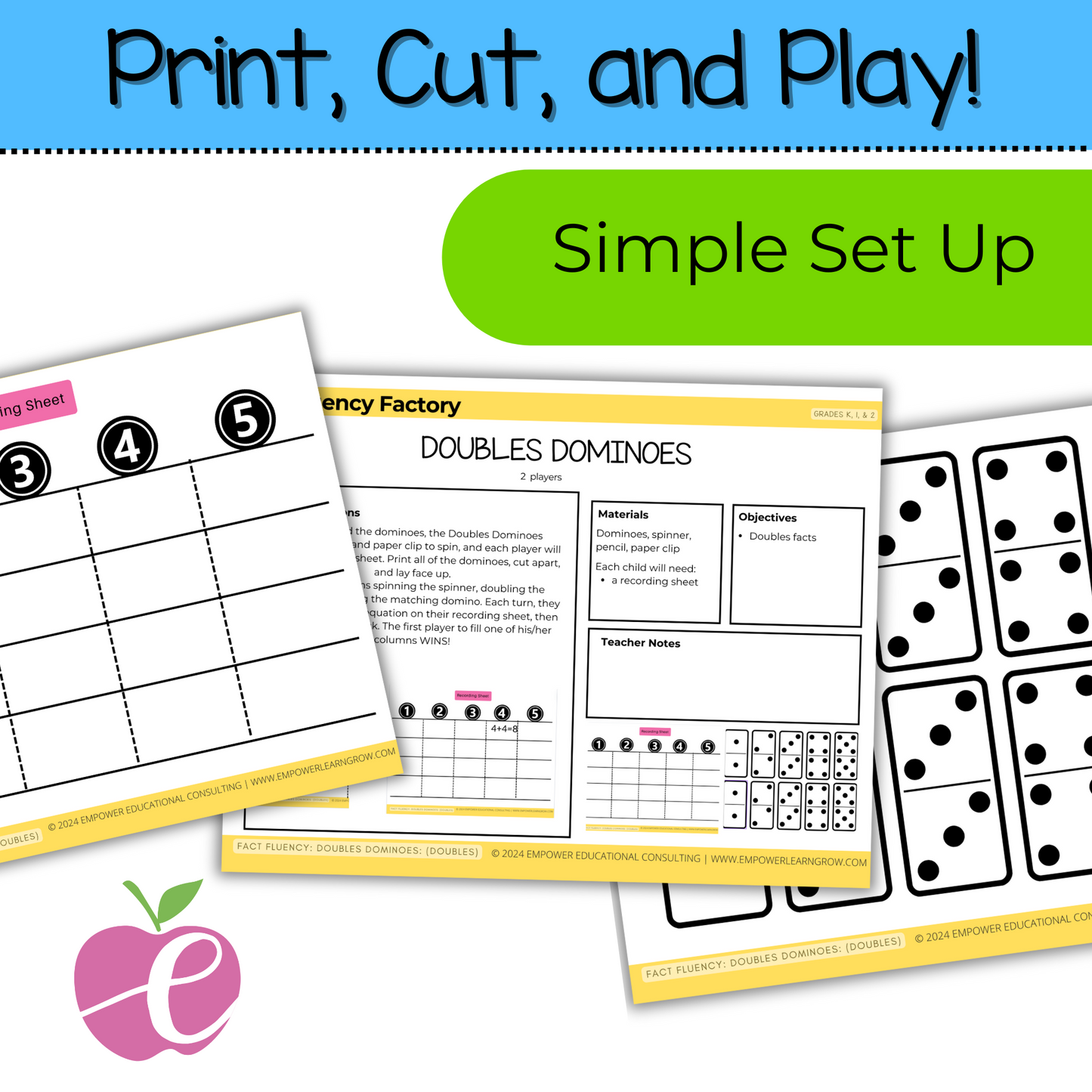 Doubles Facts & Doubles +1 Facts Games for 1st & 2nd Grade