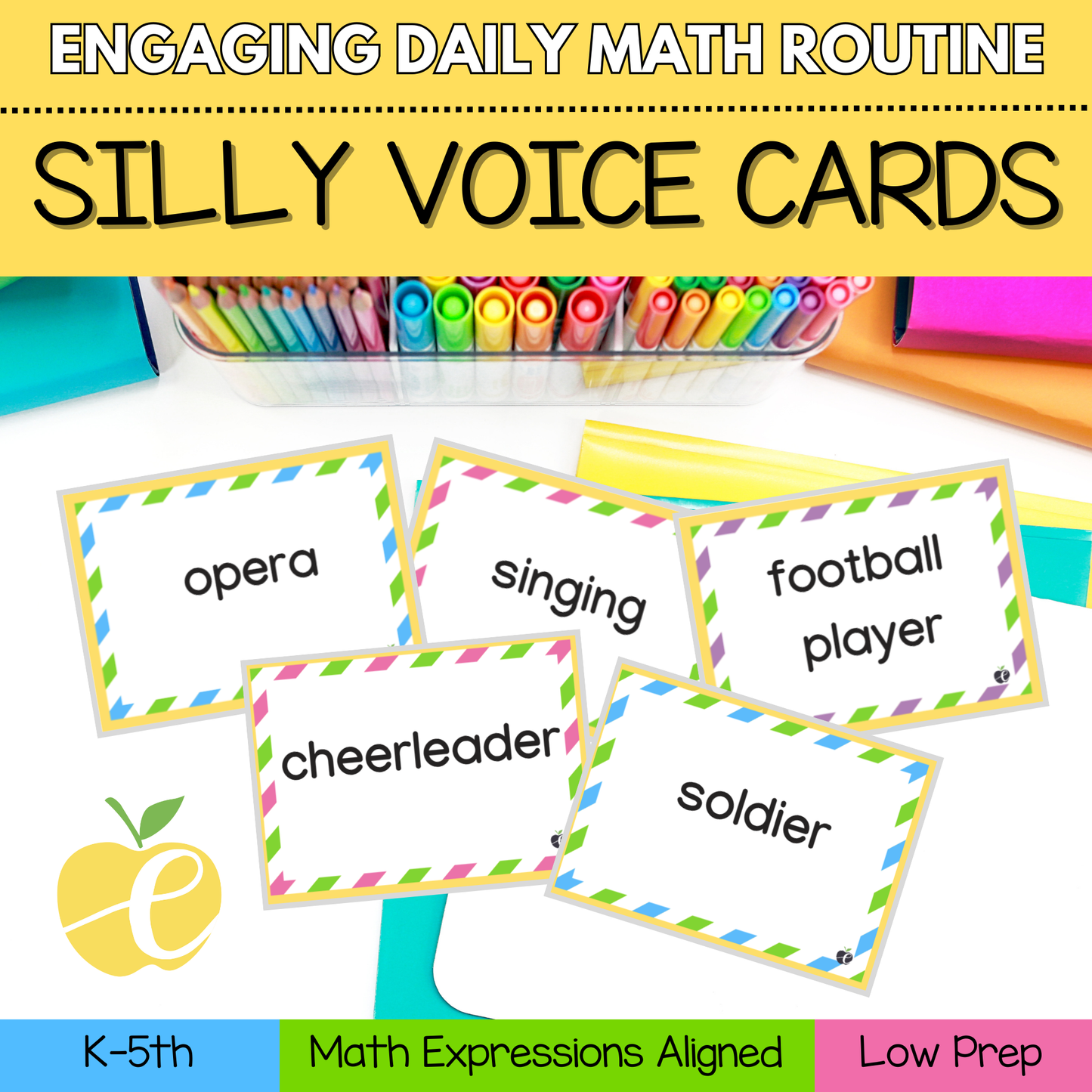 Silly Voice Cards - Improve Your Daily Math Routines
