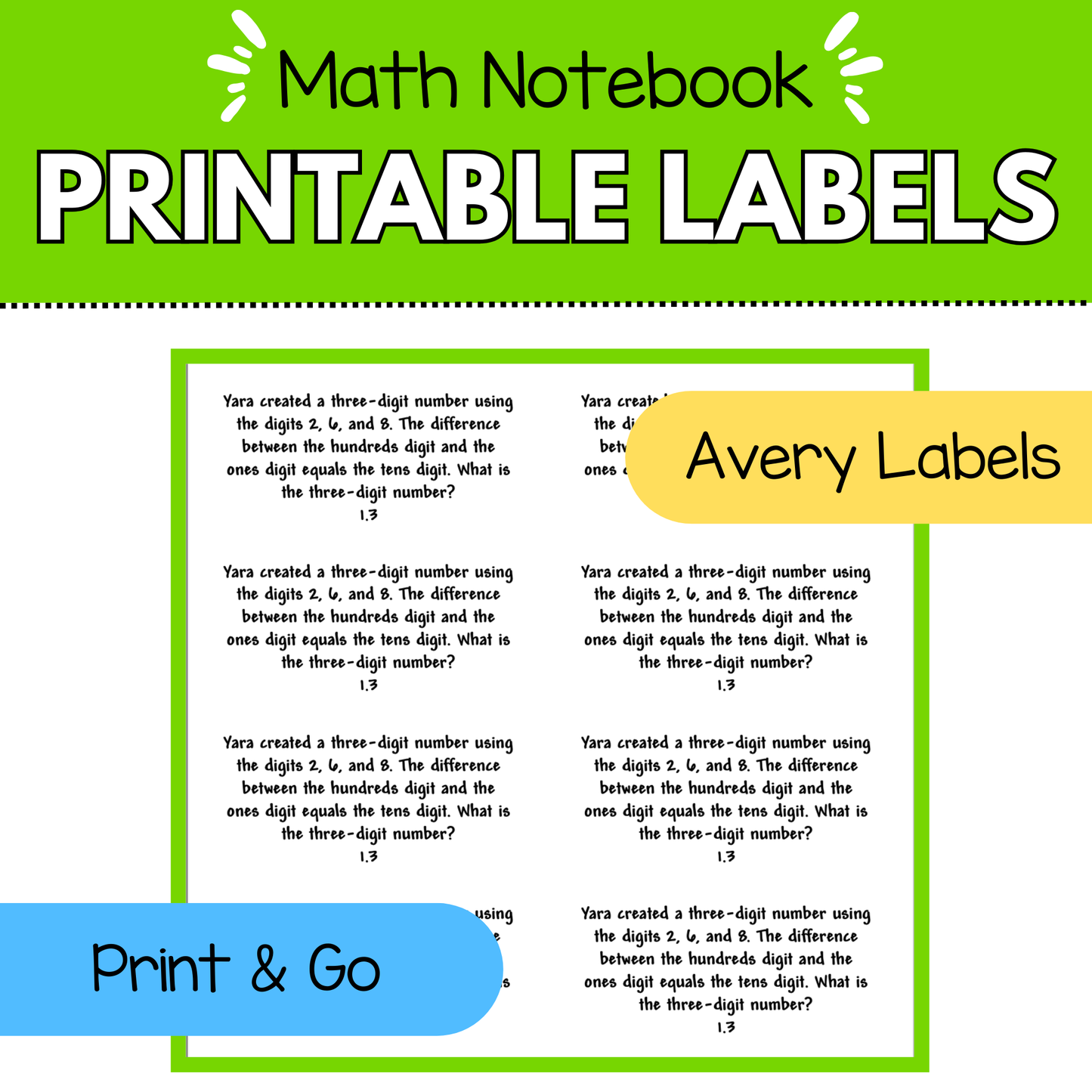 Math Expressions Anytime Problems 4th Grade Units 1-8 Slides & Math Notebook Labels