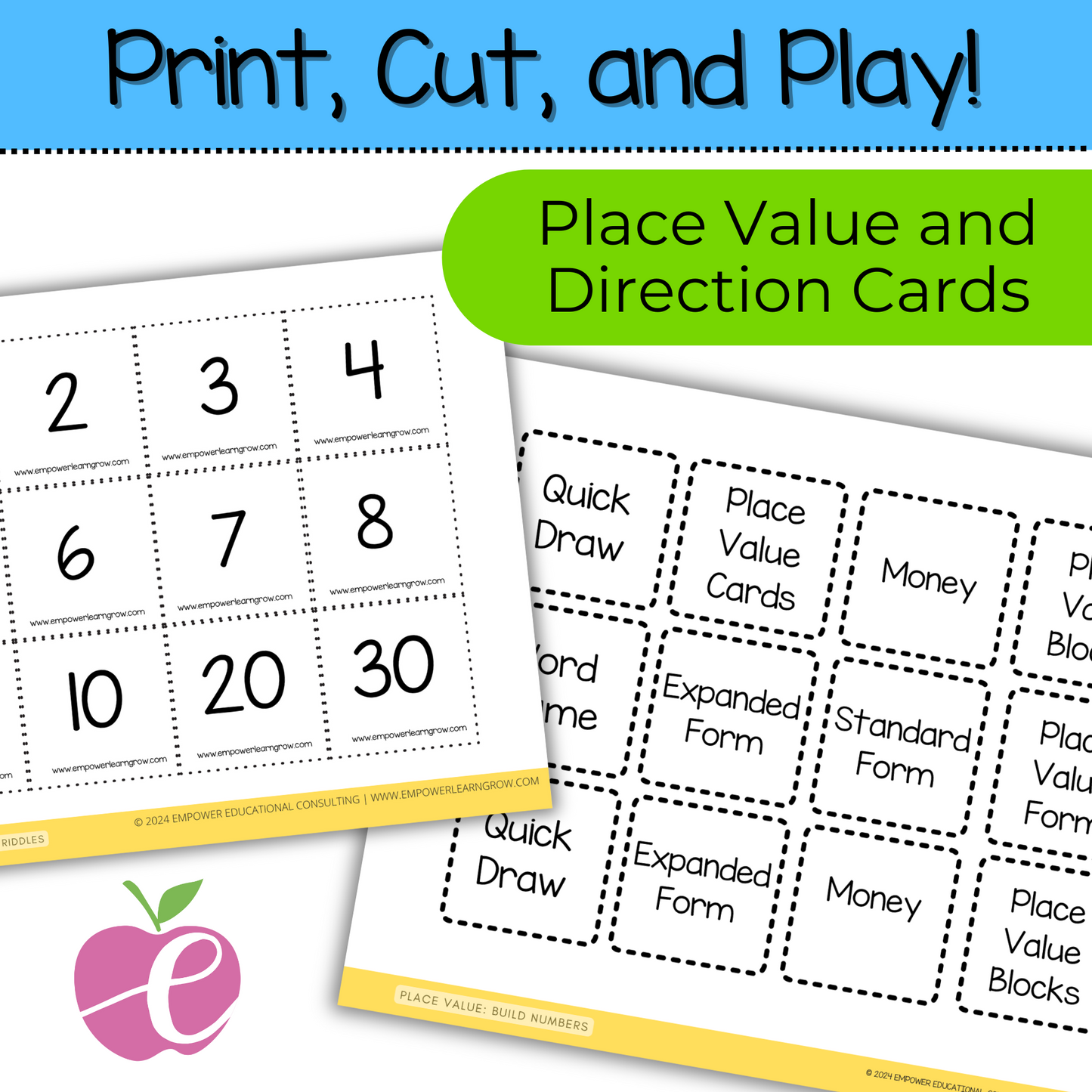Build Numbers: Place Value Math Game | Math Expressions Aligned for 3rd and 4th