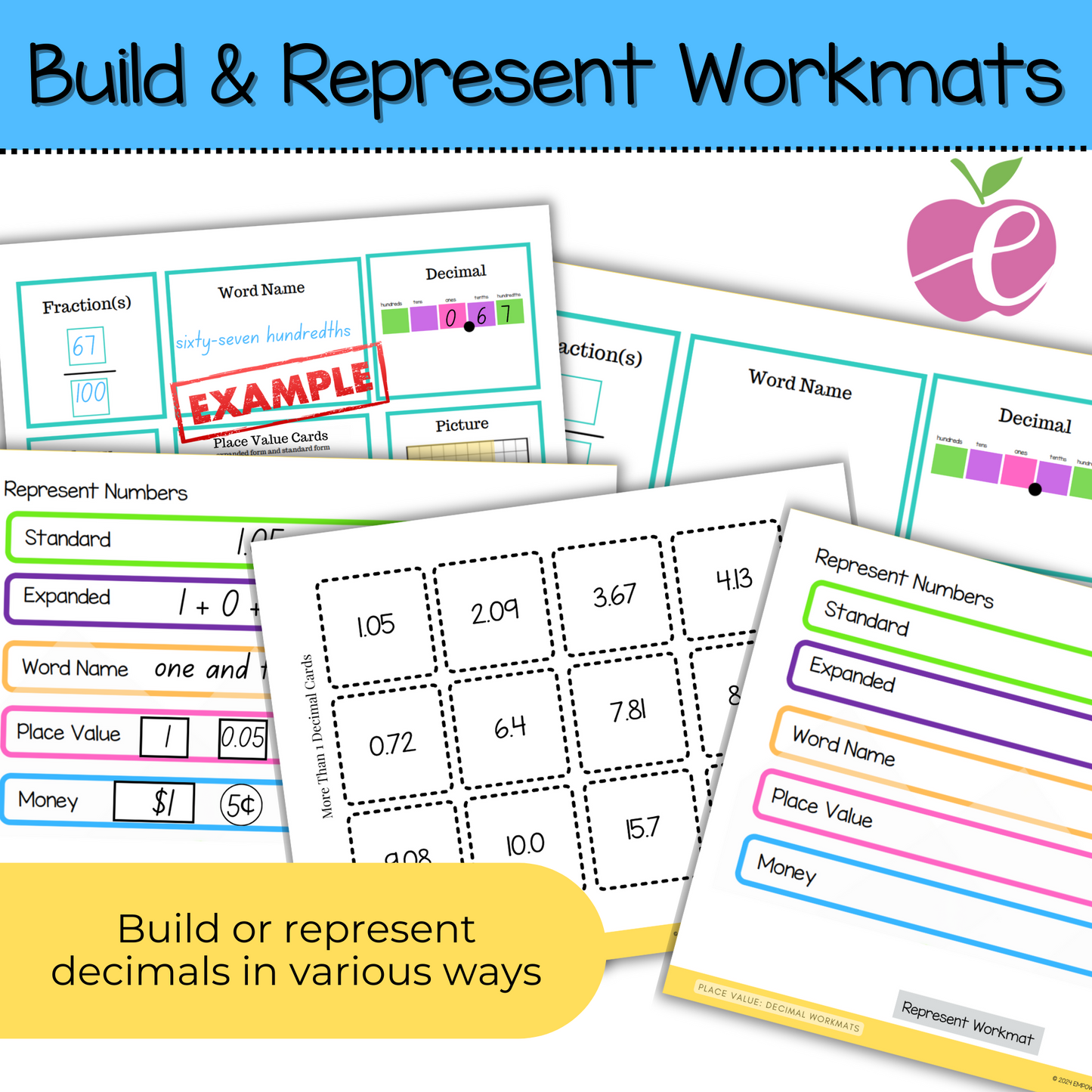 Compare, Round, Represent, & Build Decimals | 5th & 6th Grade Math Decimal Games