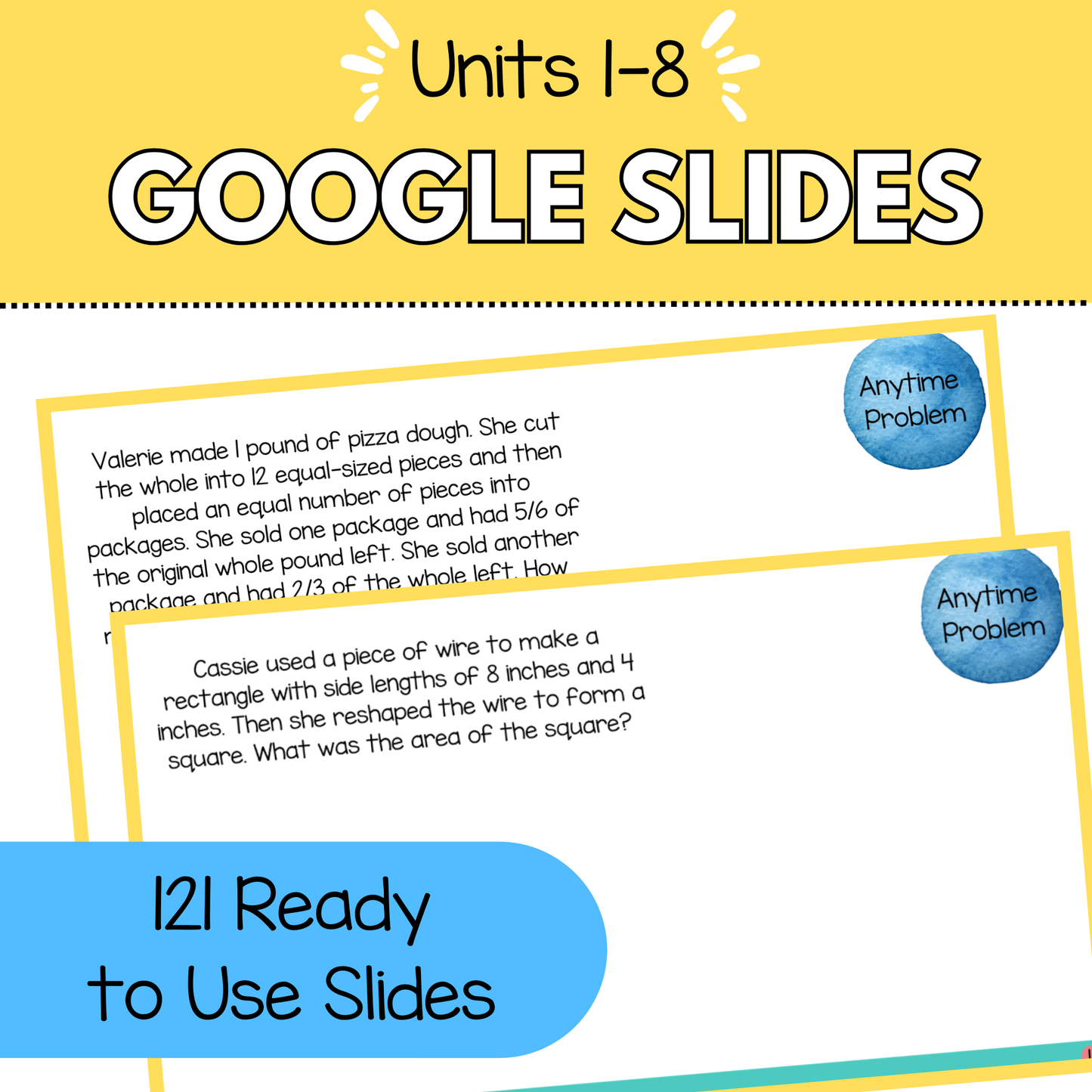 5th Grade Anytime Problems Pack (Units 1-8) | Math Expressions
