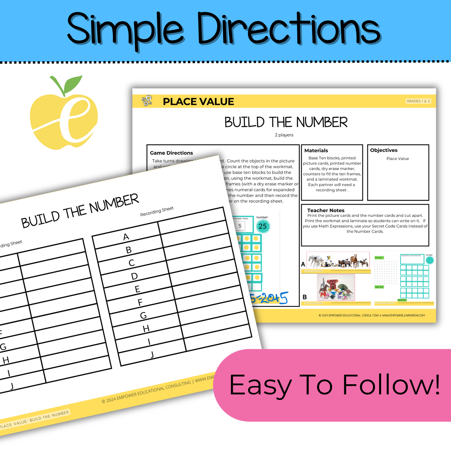 Build a Number: Place Value Games and Activities | Math Expressions Aligned Task