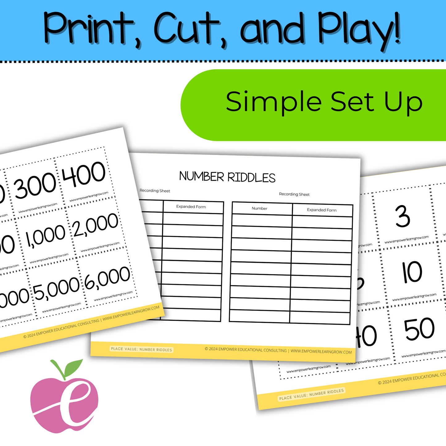 Number Riddles: 3rd & 4th Place Value Game | Build & Describe 3-4 Digit Numbers