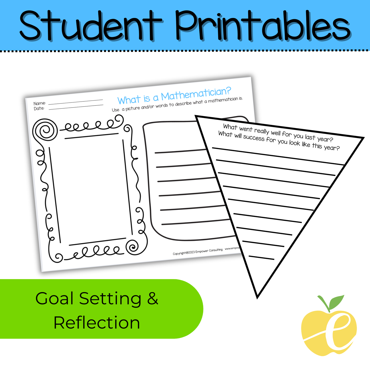 New Year Growth Mindset Math Activities for K–2 Math Lesson & Goal Setting