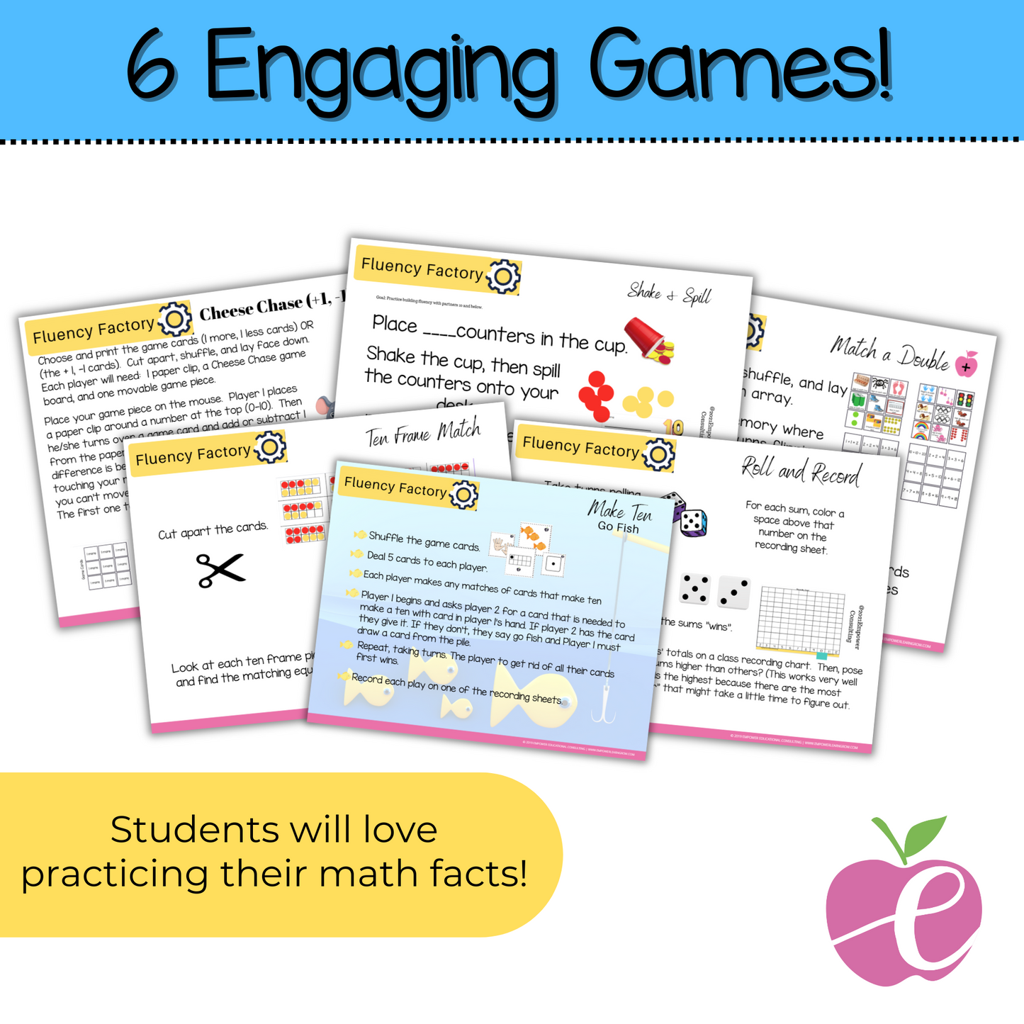 Fluency Factory Games: Addition and Subtraction Math Games for K-3 Students