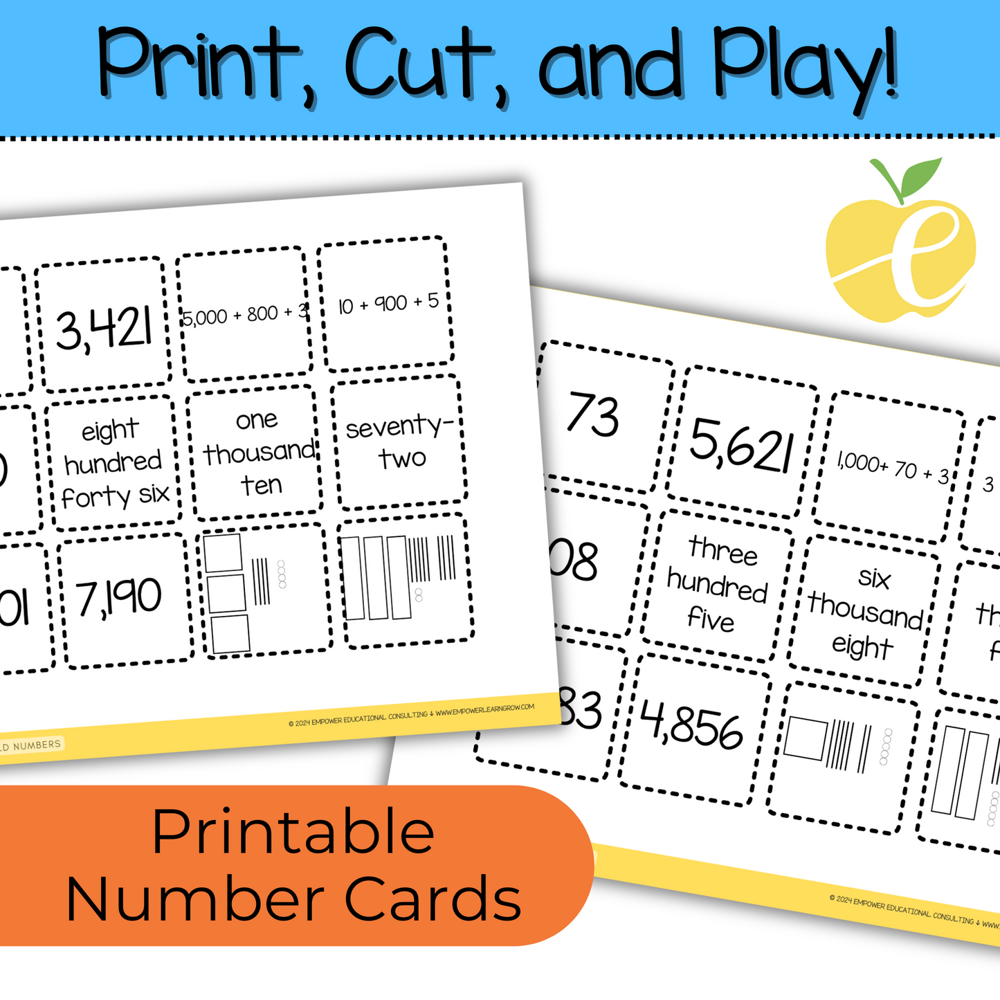 Build Numbers: Place Value Math Game | Math Expressions Aligned for 3rd and 4th