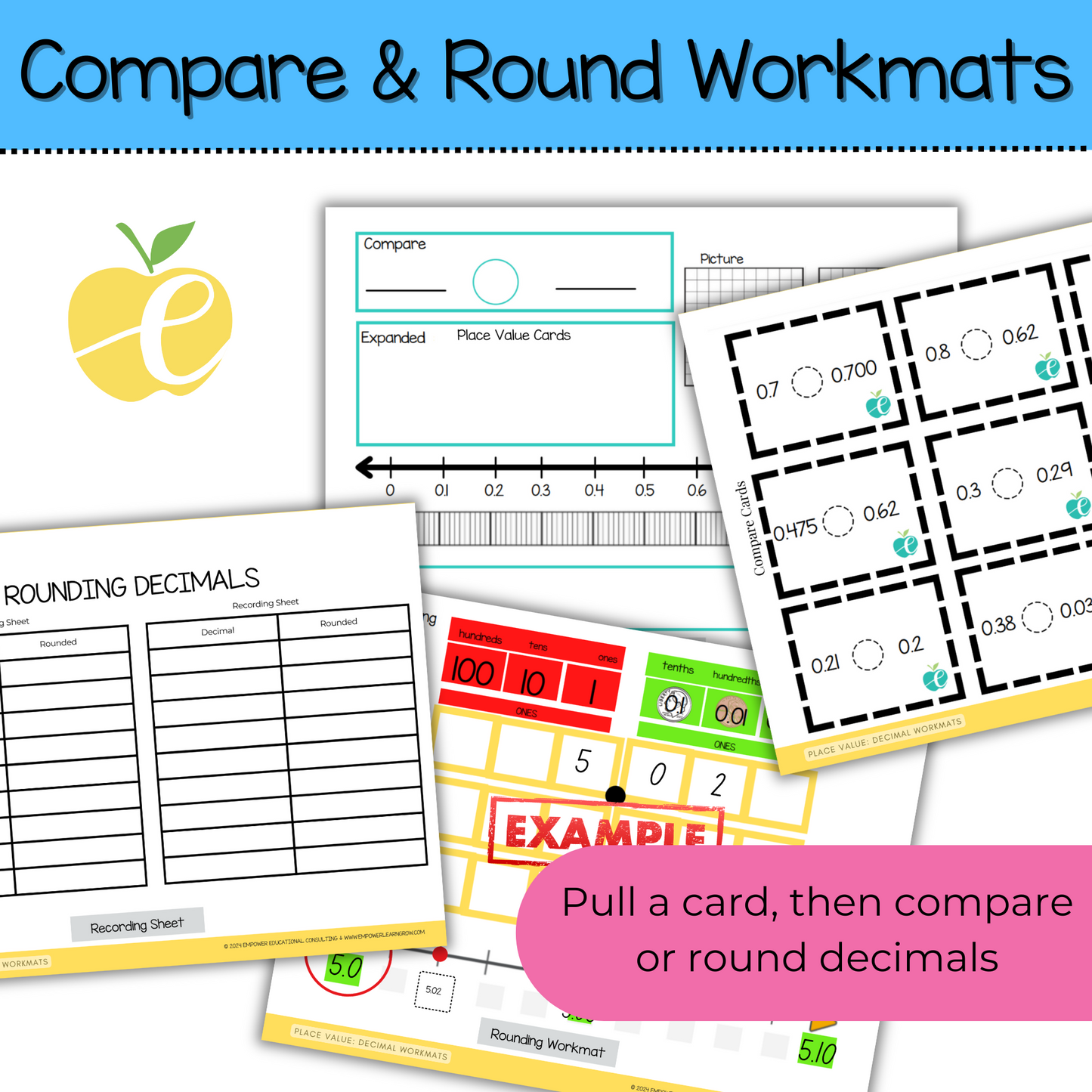 Compare, Round, Represent, & Build Decimals | 5th & 6th Grade Math Decimal Games