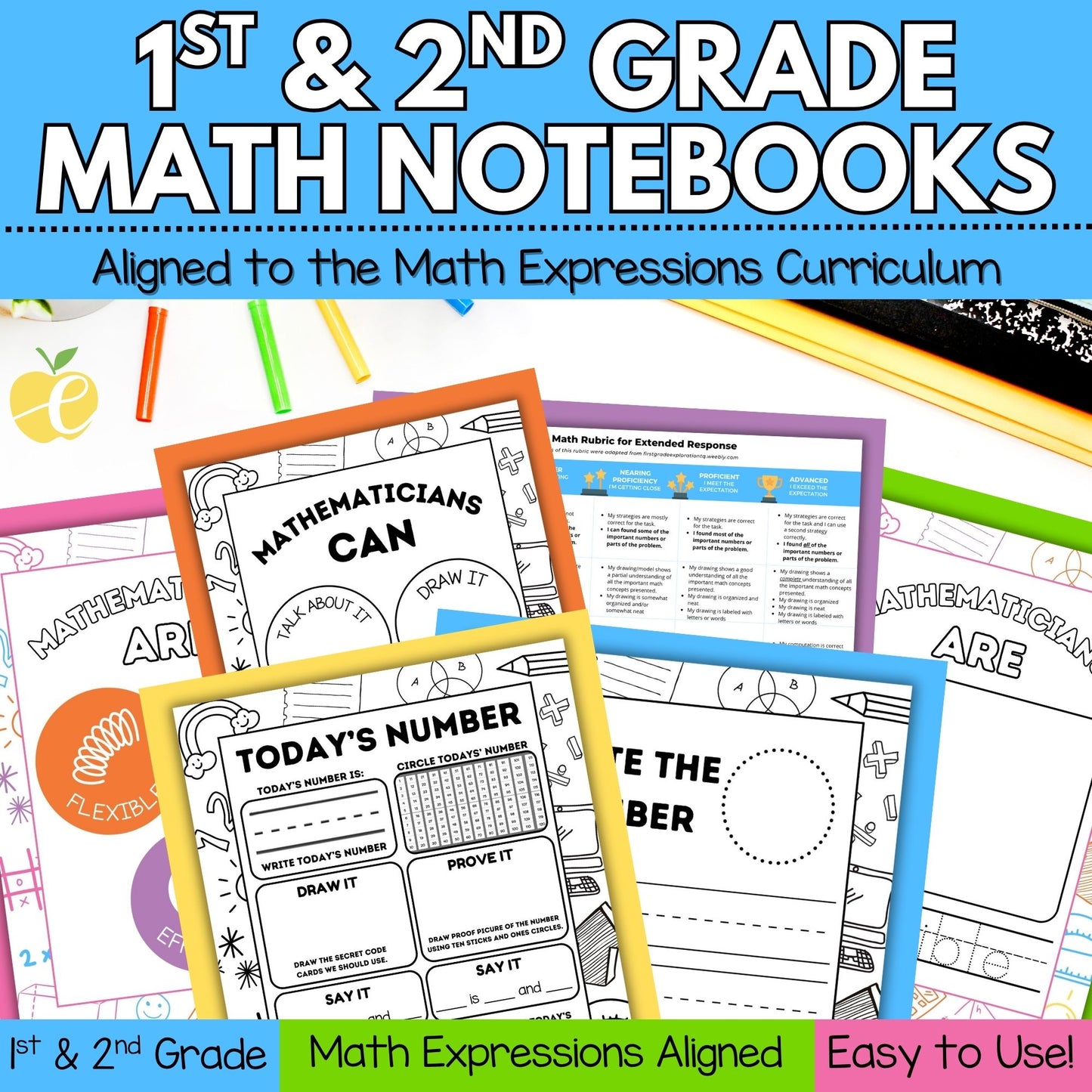 1st & 2nd Grade Student Math Notebooks | Aligned to Math Expressions Curriculum