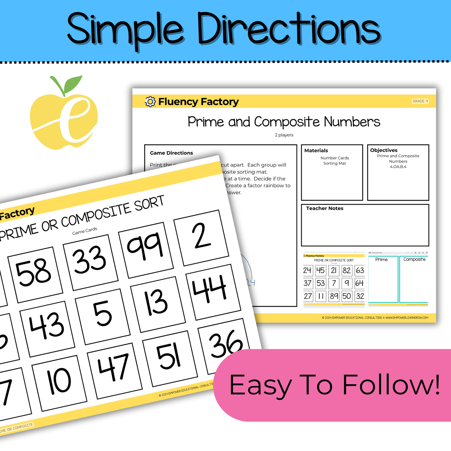 Prime, Composite, Factors, & Multiples Bundle | 4th-6th Grade Math Games