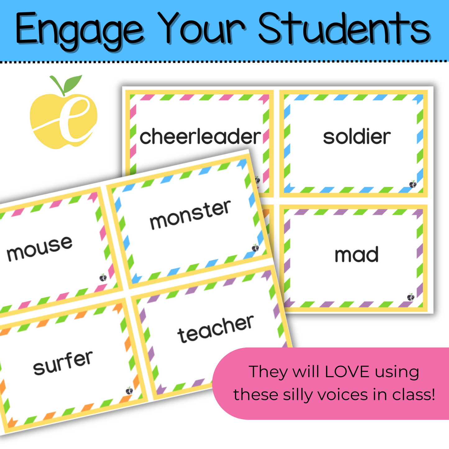 Silly Voice Cards - Improve Your Daily Math Routines