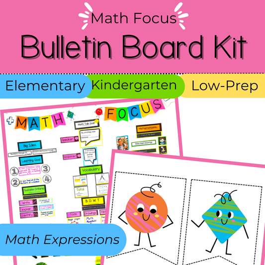 Math Focus Wall Bulletin Board Set - Math Expressions - Kindergarten