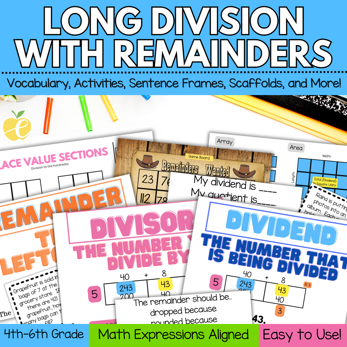 Mastering Long Division with Remainders | Single-Digit Divisors | 4th–6th Grade