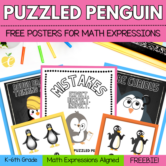 Puzzled Penguin Posters | Free Growth Mindset & SEL Printable for the Classroom