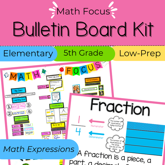 Math Focus Wall Bulletin Board Set - Math Expressions - 5th Grade