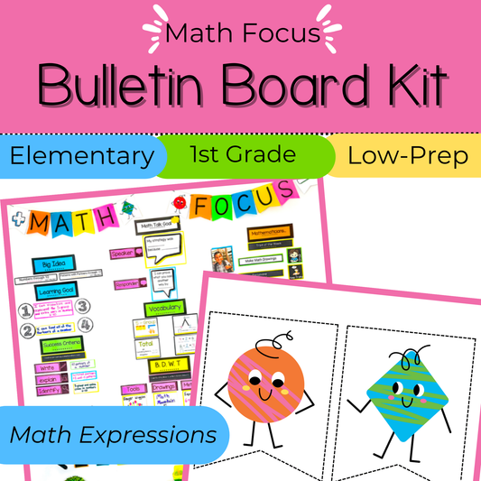 Math Focus Wall Bulletin Board Set - Math Expressions - 1st Grade