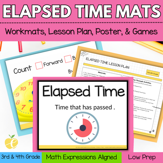Elapsed Time Activities | Count-by-Time Templates, Workmats, Game & Lesson Plan