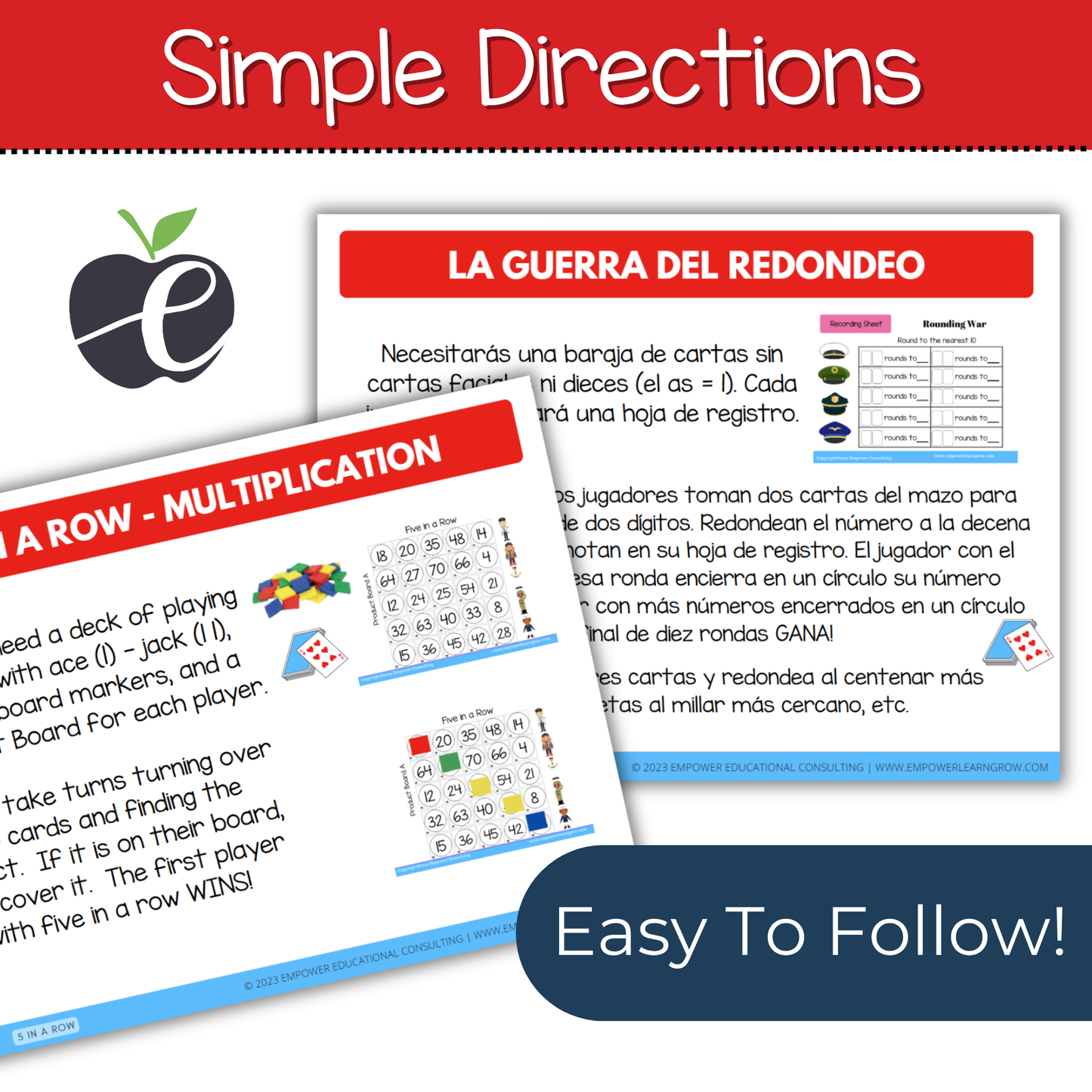 Veterans Day Math Games for 4th–6th Grade | Bilingual English & Spanish