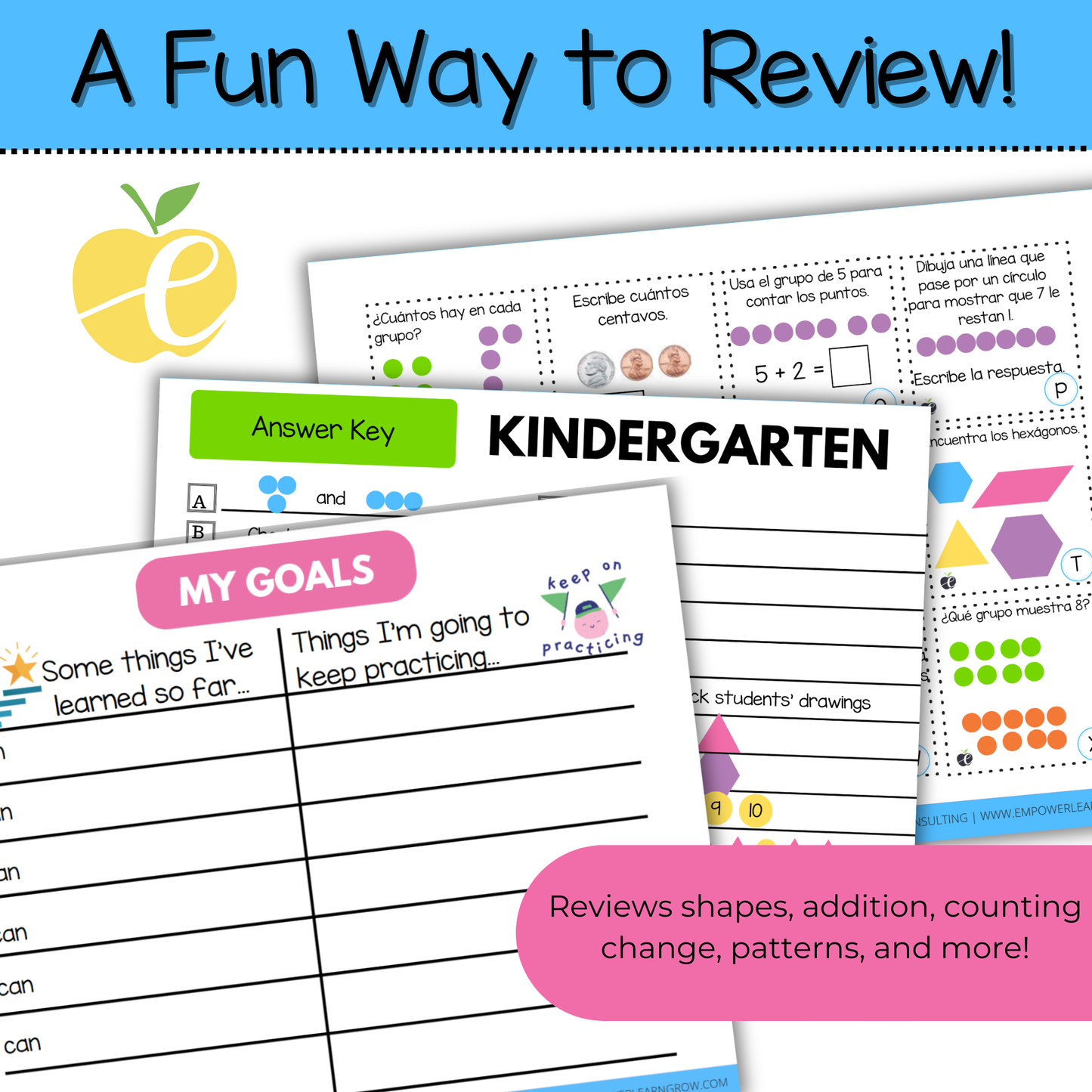 Kindergarten Math Review Game! Winter Math Review Game & End-of-Year Practice