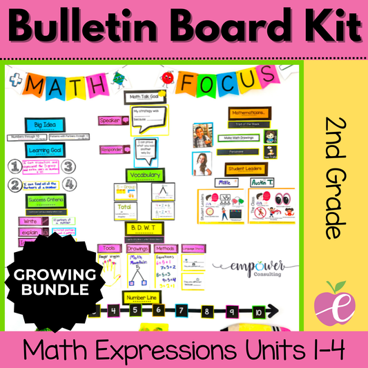 2nd Grade Math Focus Wall GROWING Bulletin Board Set - Math Expressions