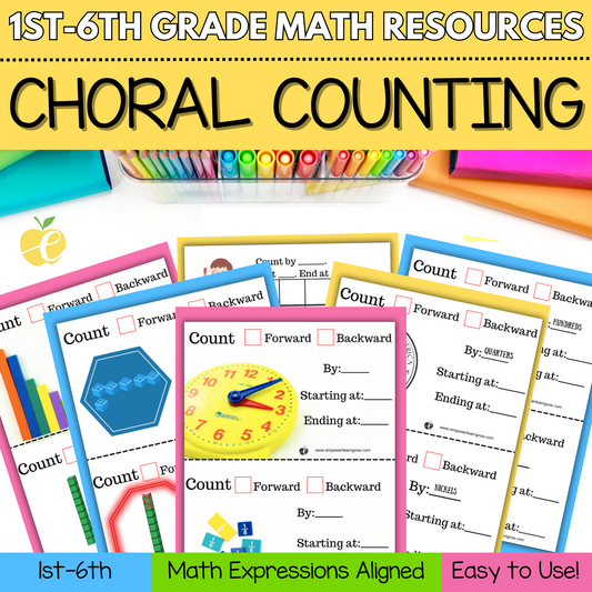 Choral Counting Templates – Build Number Sense with Fractions, Time, Shapes & More!