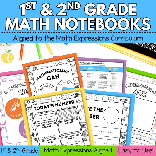 1st & 2nd Grade Student Math Notebooks | Aligned to Math Expressions Curriculum